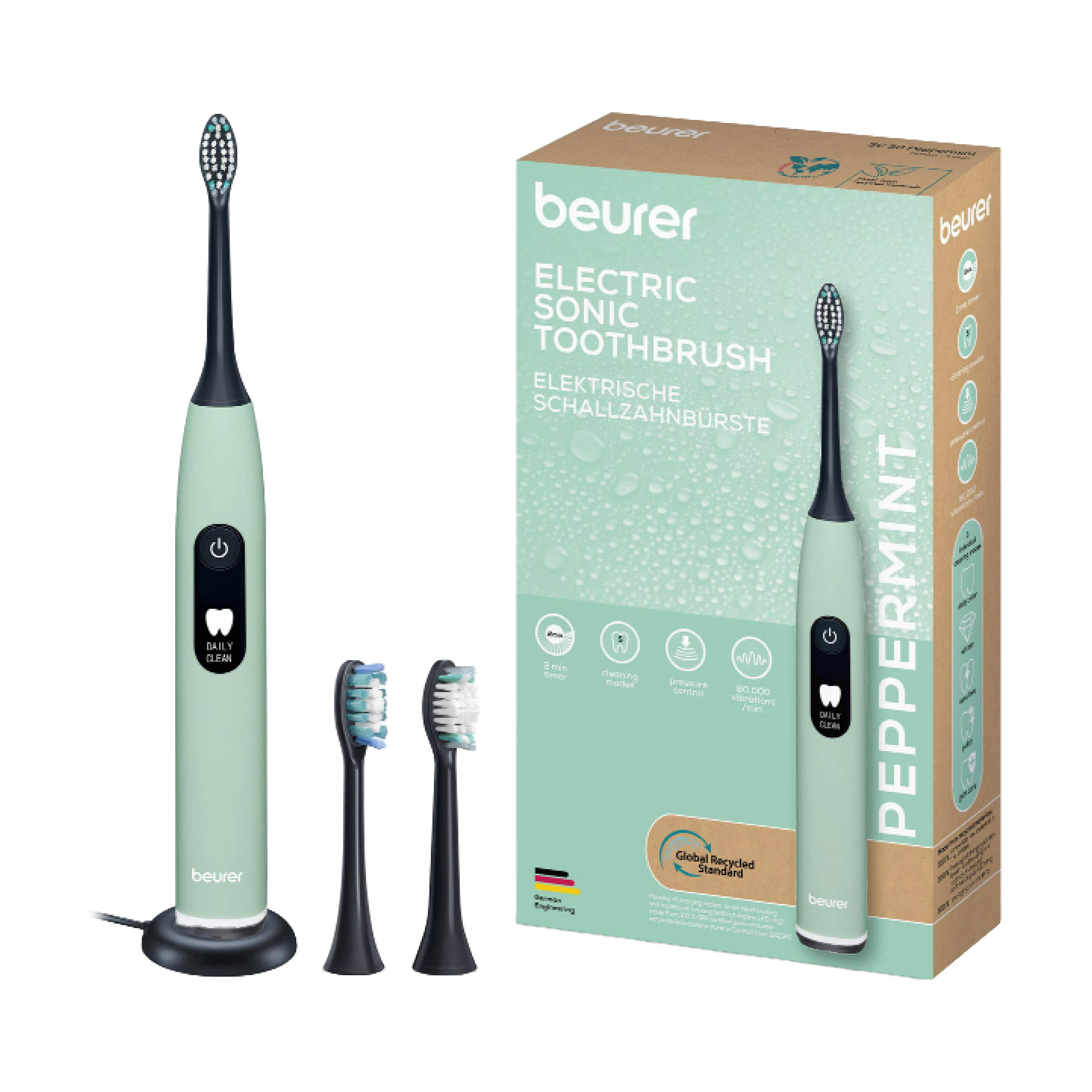 Електрична звукова зубна щітка Beurer SC 50 Peppermint, 1 шт